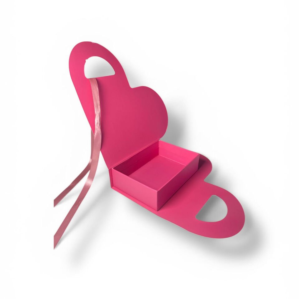 Kalp Şeklinde Mukavva Çanta Kutu