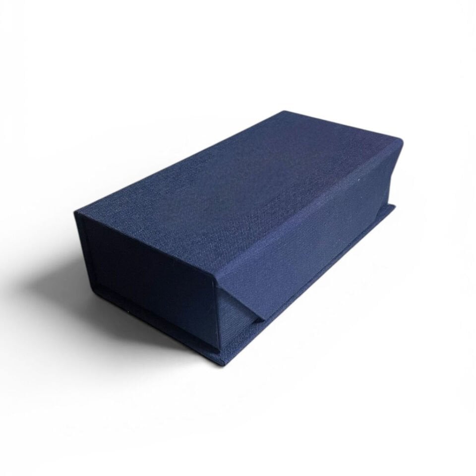 Cilt Bezli Taslama Mukavva Kutu | Lüks Hediye Kutusu - 16x8x4 cm