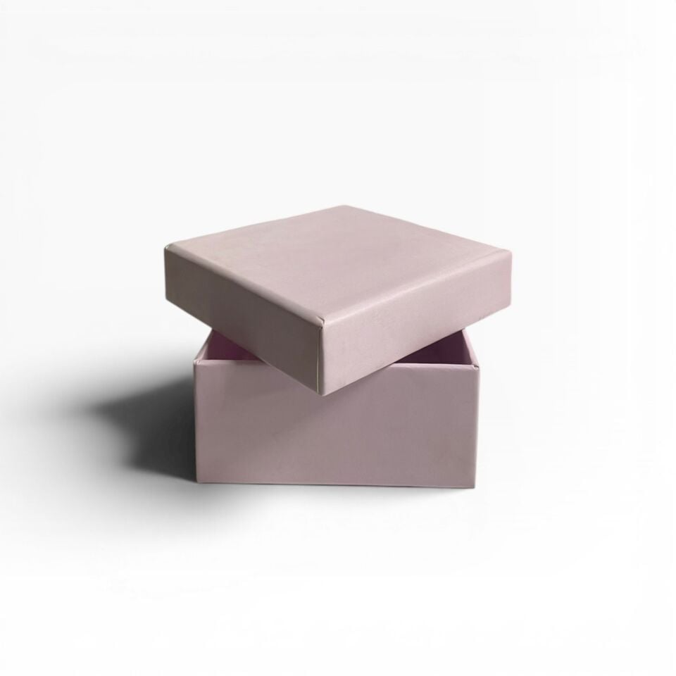Küçük Boy Kapaklı Mukavva Kutu | Mini Hediye Kutusu - 10 x 10 x 5 cm