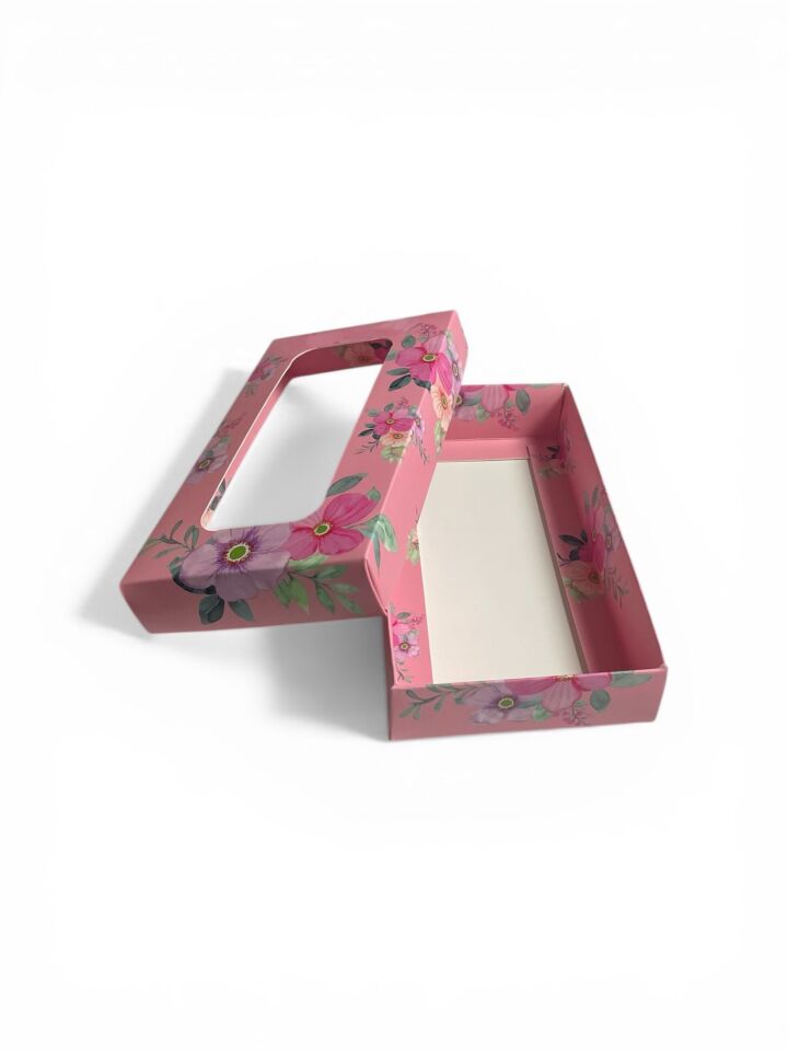 PVC Pencereli Kapaklı Zarif Küçük Hediye Kutusu