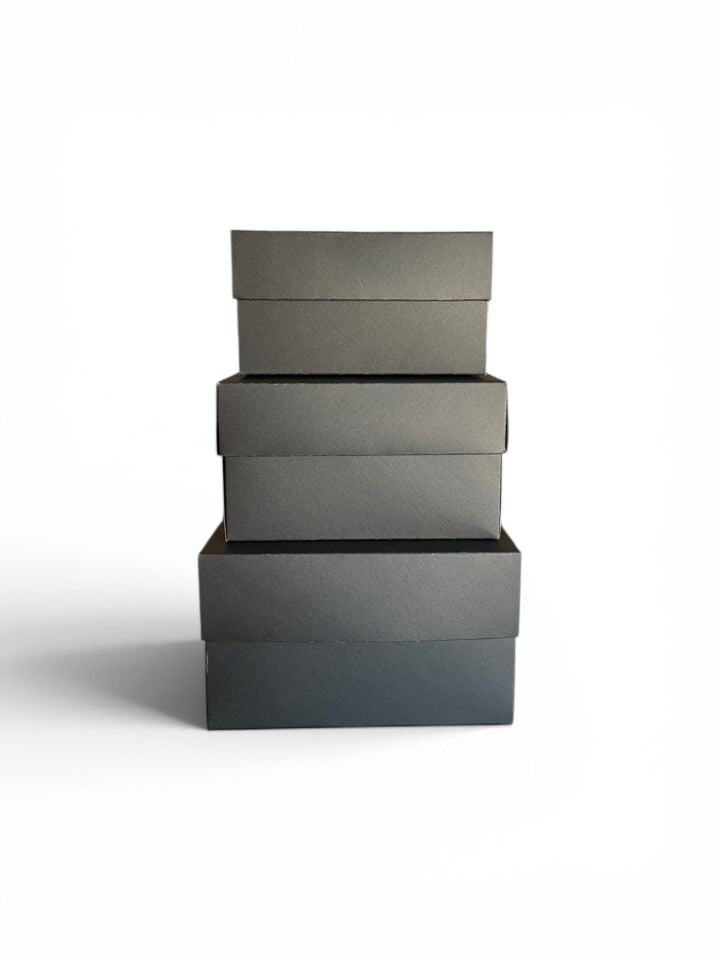 3’lü Set - Kapaklı Bristol Çok Amaçlı Kutu (Büyük-Orta-Küçük)