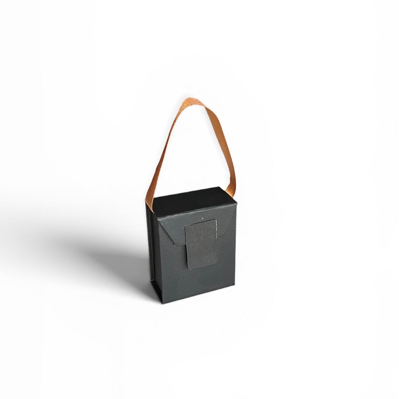 Siyah Mini Çanta Model Takı Kutusu 6,5x8,5x3,5 cm