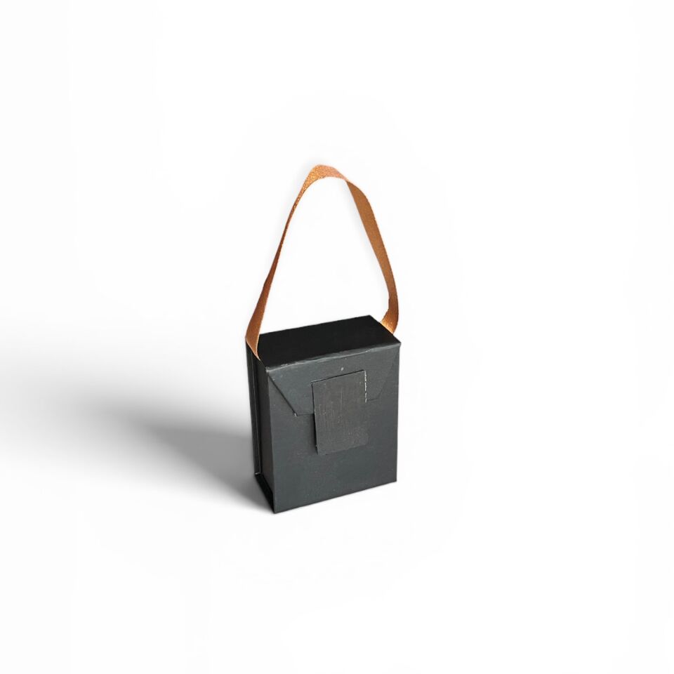 Siyah Mini Çanta Model Takı Kutusu 6,5x8,5x3,5 cm