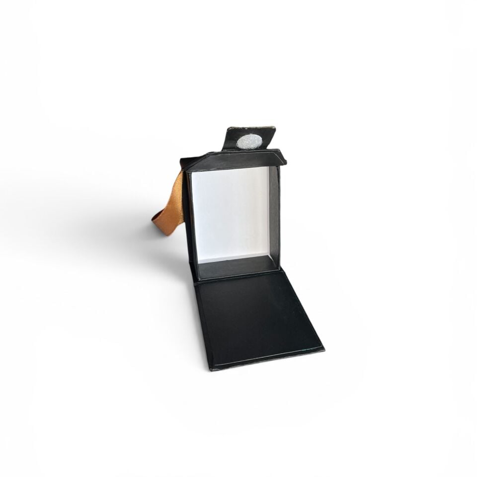 Siyah Mini Çanta Model Takı Kutusu 6,5x8,5x3,5 cm