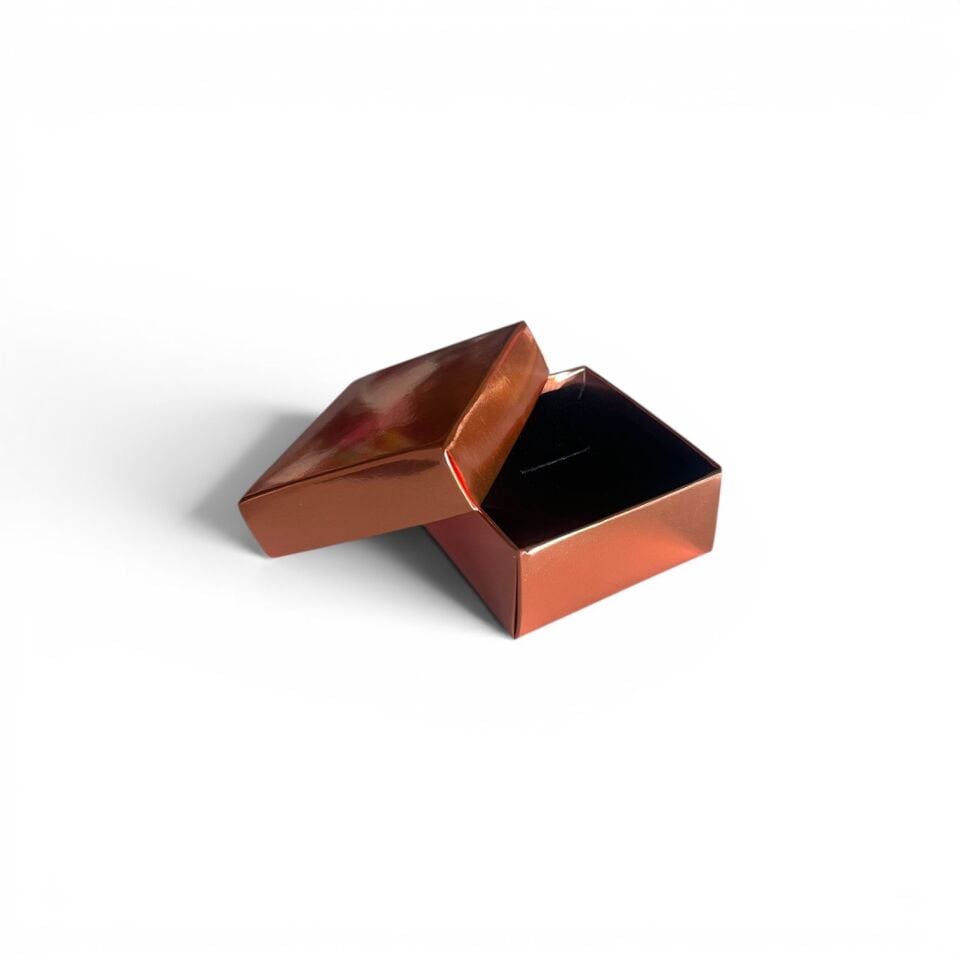 Süngerli Yüzük Takı Kutusu - 6,5x6,5x3 cm