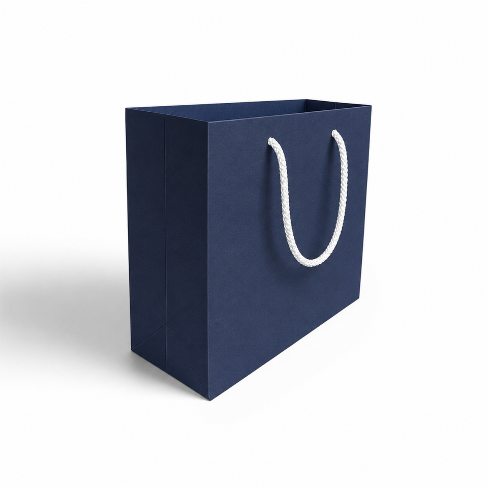 Karton Çanta - 25 x 20 x 10 cm LACİVERT