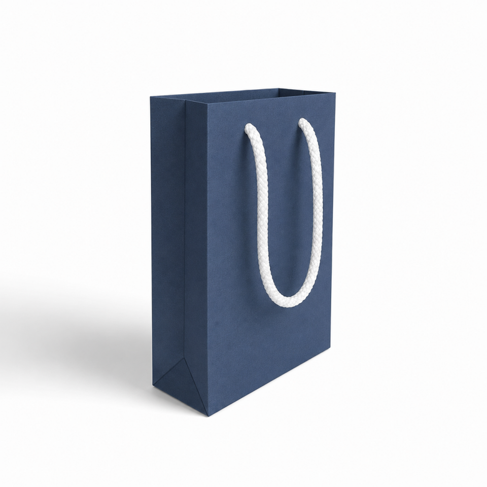 Karton Çanta - 15,5 x 23 x 8 cm LACİVERT