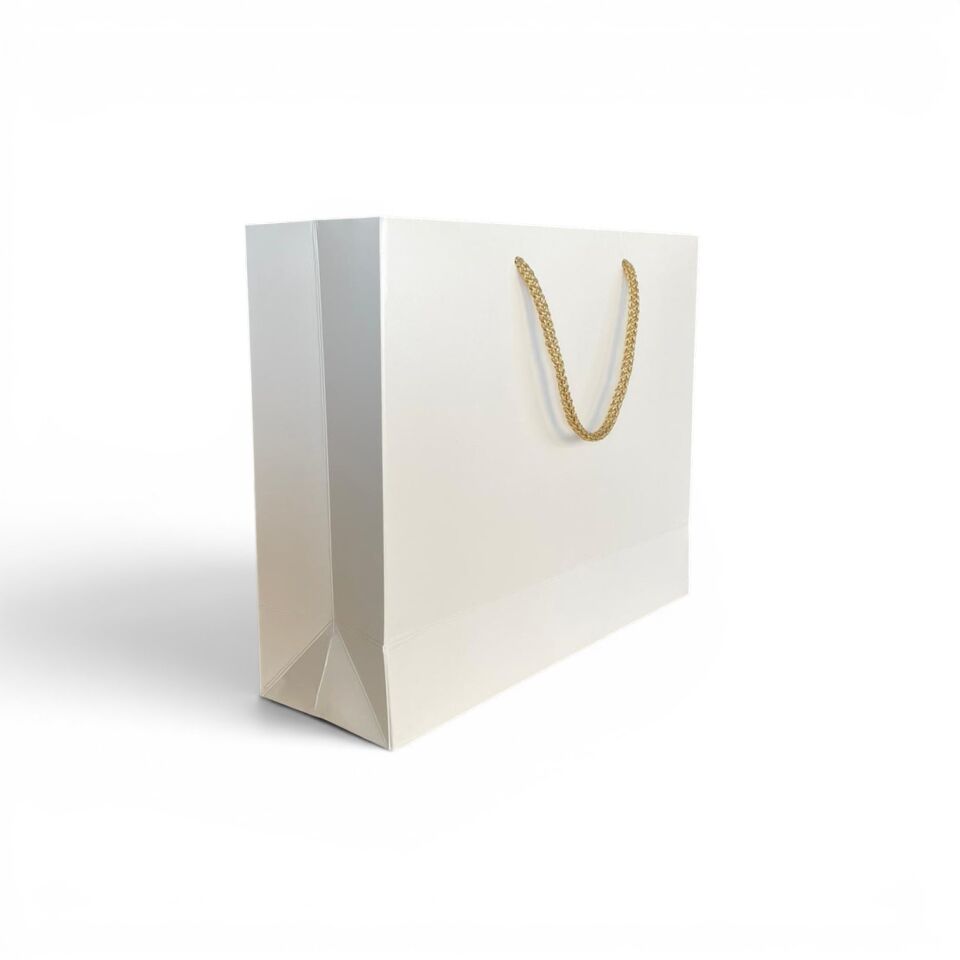 Karton Çanta - 28,5 x 25 x 10 cm KREM